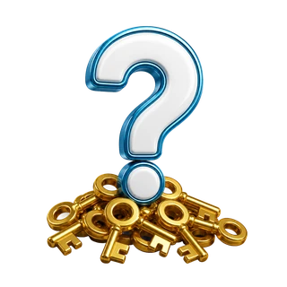 Question mark and keys icon on the Housebets House Keys card